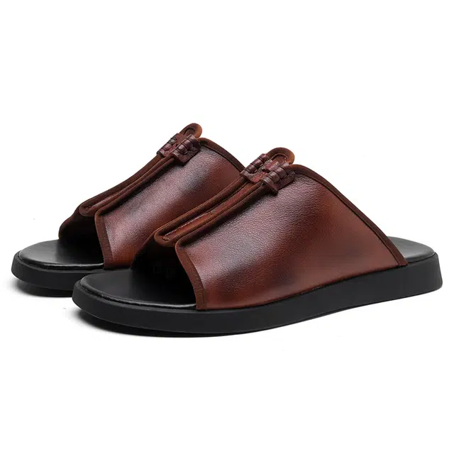 圣大骑士 软底舒适潮流 防滑防臭一字拖鞋 男款