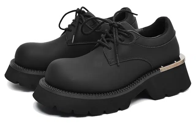 健休 二层牛皮牛皮革 舒适百搭 休闲鞋 男款 黑色