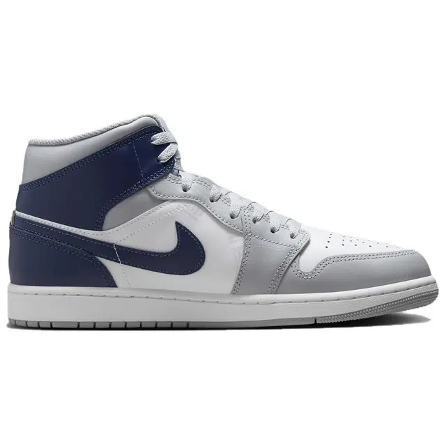 Jordan Air Jordan 1 Mid Grey White Blue