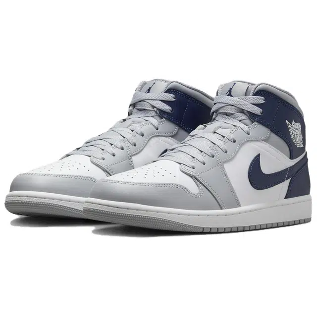 Jordan Air Jordan 1 Mid Grey White Blue