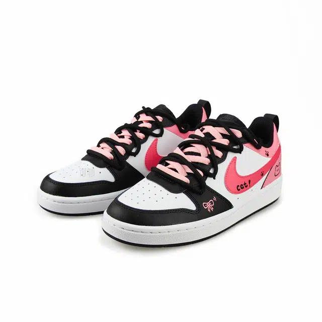 Nike Court Borough Low GS Black Pink