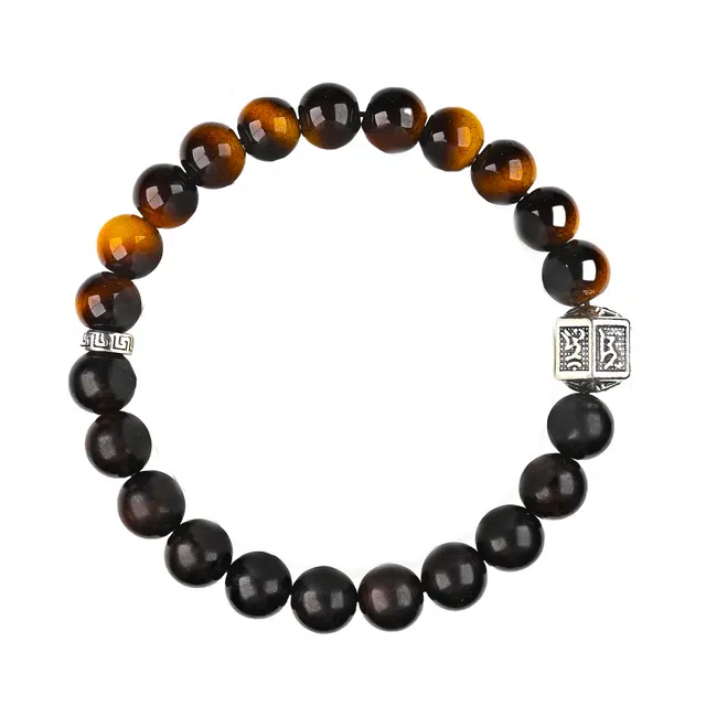 素于 福禄吉祥转运珠国潮文玩能量守恒帅气潮搭佛珠招财进宝万事顺遂节节高升百搭盘玩念珠#好运 黑檀 手串 男女同款情侣款