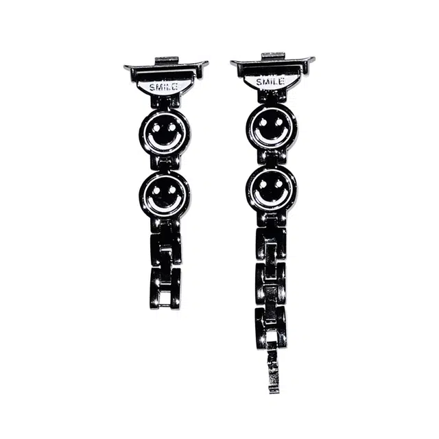 创意达 表带 小米红米适用 金属材质 笑脸个性金属表带男女通用