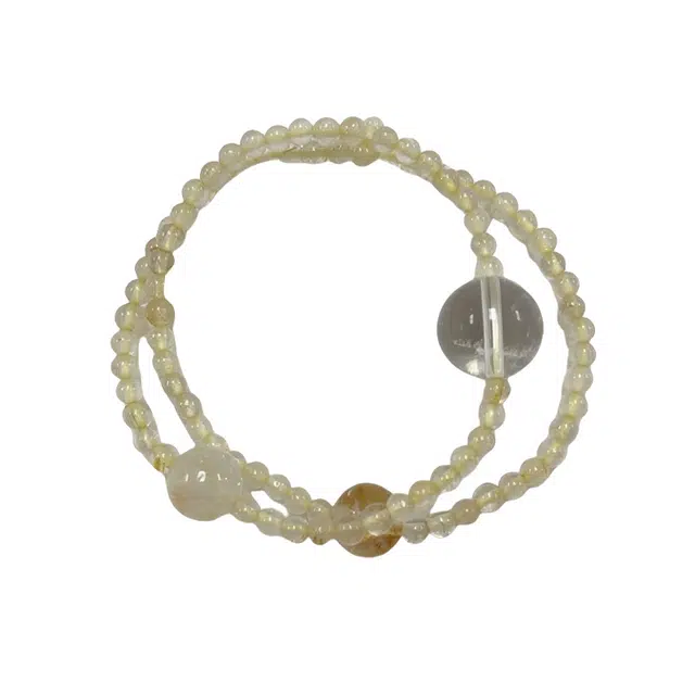 迈奇的礼物 时尚招财 转运 守护 上岸新中式国潮文艺清新甜美复古小众高级气质优雅百搭高颜值天然 黄水晶 手串 男女同款情侣款