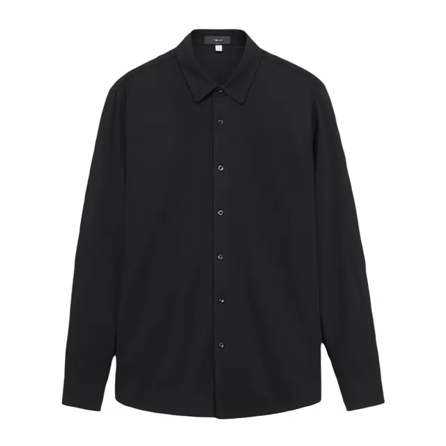 古鲨 潮流尖领纯色休闲修身百搭长袖衬衫 男款