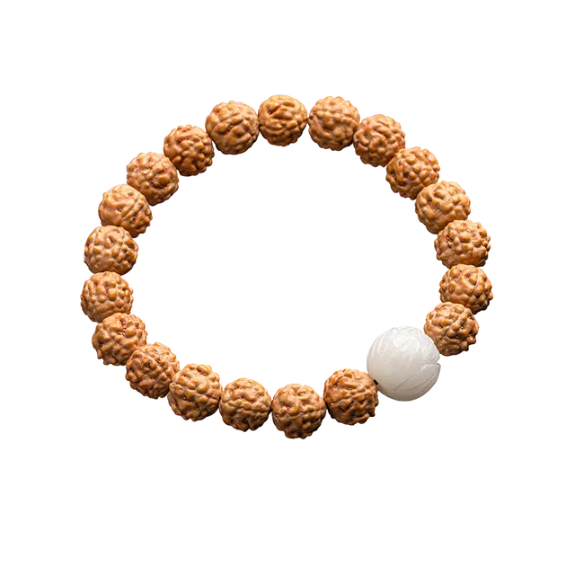 子婳 手工雕刻莲花 复古国风 好运莲莲 简约百搭 金刚菩提 手串 男女同款情侣款