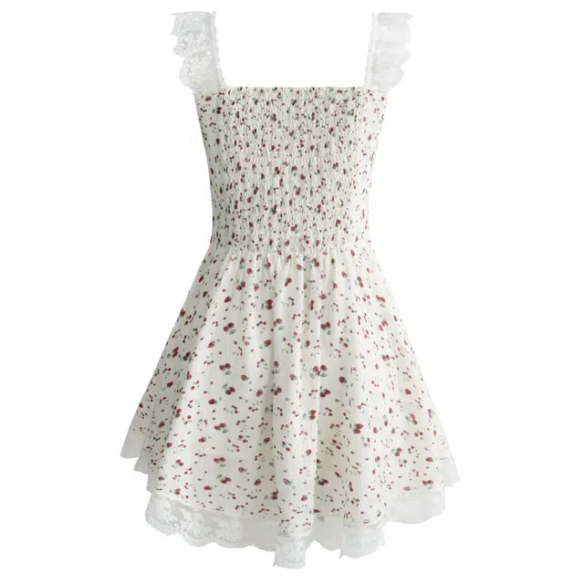 UNIFREE Floral Lace A-Line Dress