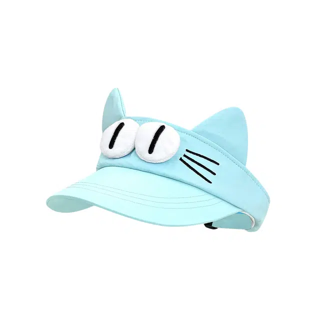 钓鱼熊 甜美可爱大眼萌猫咪耳朵空百搭 棉 鸭舌帽 男女同款情侣款