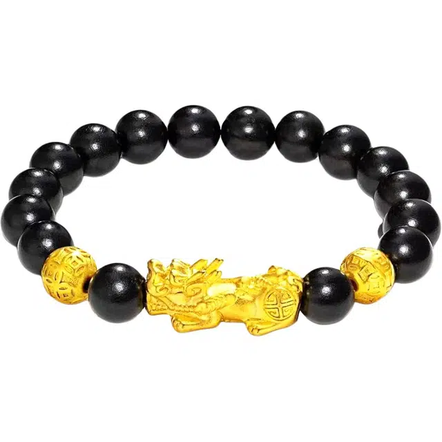 素于 国风新中式招财貔貅吞金兽金钱转运珠八方来财出街神器个性百搭念珠事业顺利文玩盘玩佛珠#好运 黑檀 手串 男女同款情侣款