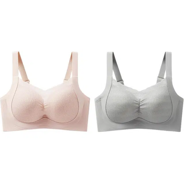 欧迪芬 大胸显小提拉防下垂纯色文胸 女款