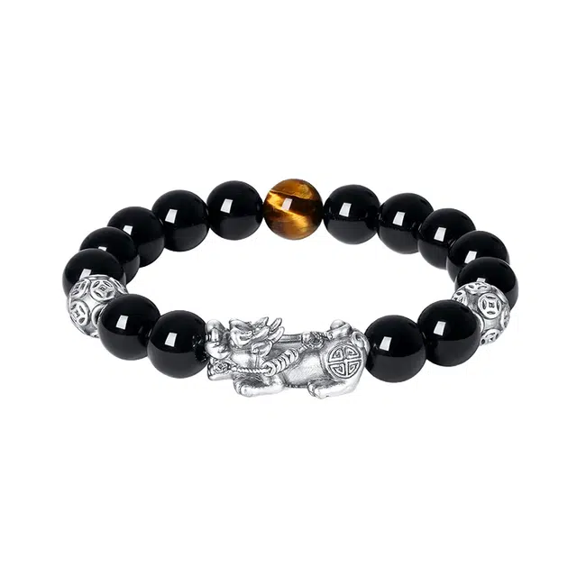 金大福 招财貔貅吞金兽本命年金钱转运珠八方来财国潮复古风新中式国潮民族风复古小众设计感#好运 玛瑙 手串 男女同款情侣款