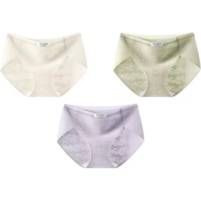 欧迪芬 纯棉无痕抗菌纯色简约三角裤中腰内裤 女款