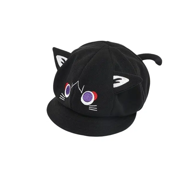 钓鱼熊 童话猫立耳卡通八角可爱甜妹显脸小 棉 贝雷帽 女款
