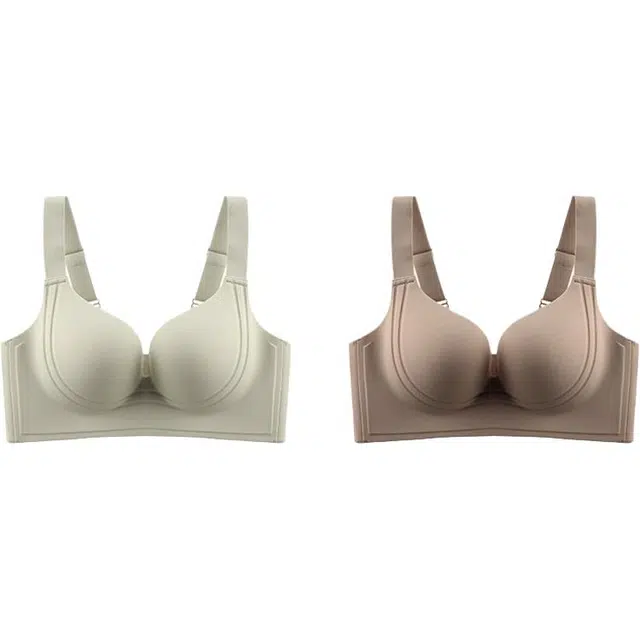 欧迪芬 大胸显小舒适百搭薄款纯色文胸 女款 组合装