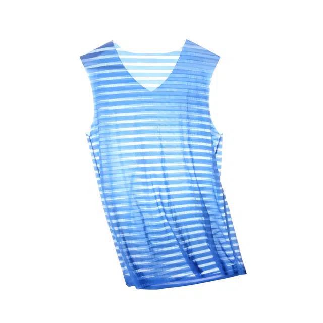 健将 速干透气无痕条纹运动无袖高弹轻薄背心 男款