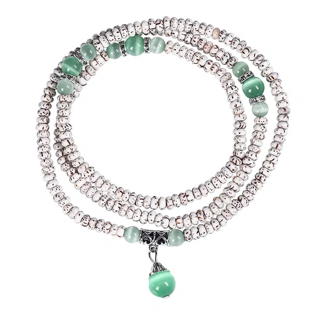 絮物 新中式氛围感 轻奢高级感小众念珠文玩平安喜乐心想事成上岸佛珠盘玩#好运 星月菩提 菩提类手串 男女同款情侣款