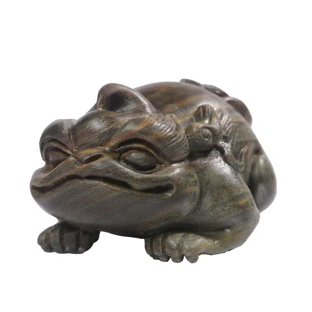 灵晔 国潮新中式轻奢高级感可爱办公茶宠独角貔貅随身携带文玩盘玩小众百搭吉祥如意诸事顺遂平安喜乐#好运 檀木 把件 男女同款情侣款