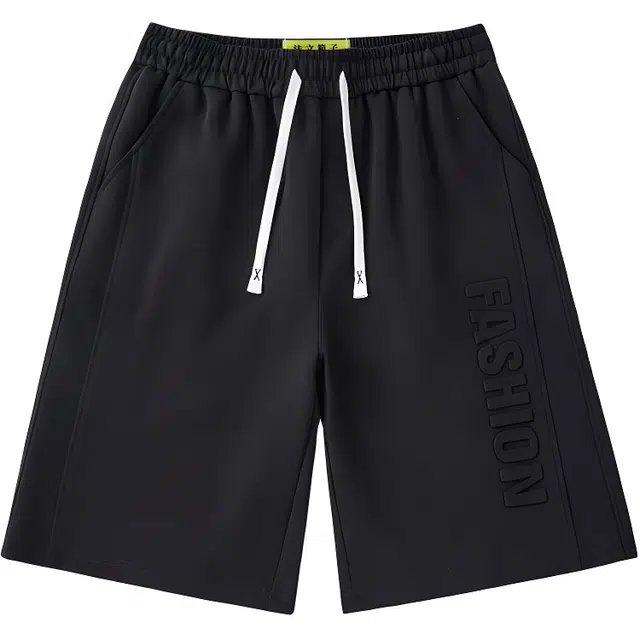 法文箱子 五分裤宽松潮牌字母钢印百搭中裤休闲短裤 男款