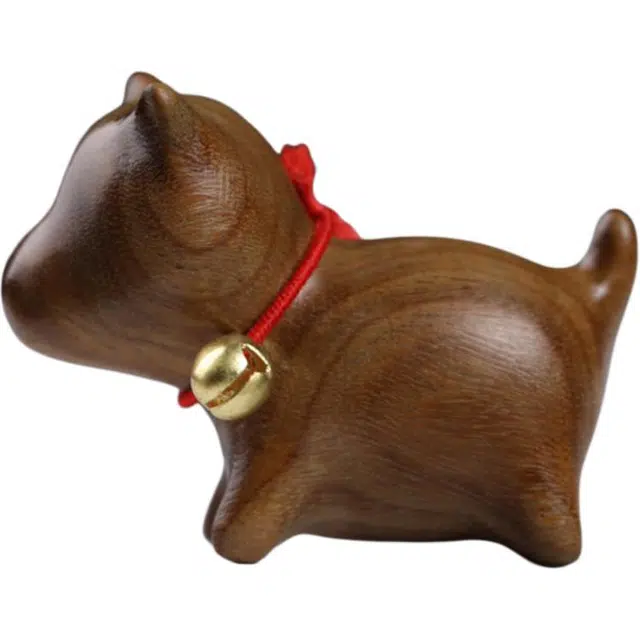 得笙陌 小奶狗创意小茶宠 绿檀 木作 男女同款情侣款