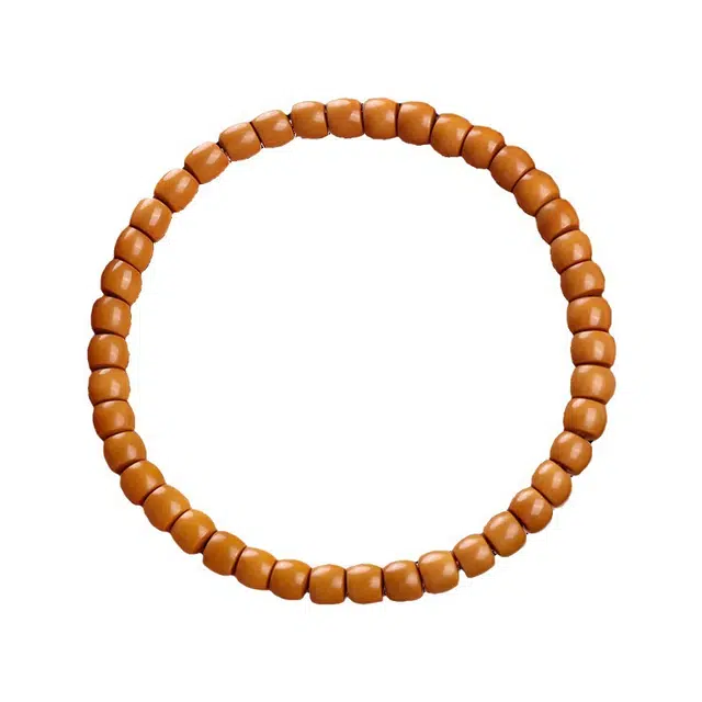 聆听花开 国潮好运核尖直切桶珠 单圈素籽配饰文玩高级感时尚设计感 个性穿搭 橄榄核 手串 男女同款情侣款