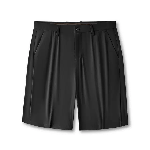 卡丹狄诺 冰丝高弹夏季净色百搭凉感舒适极简风轻商务休闲短裤 男款