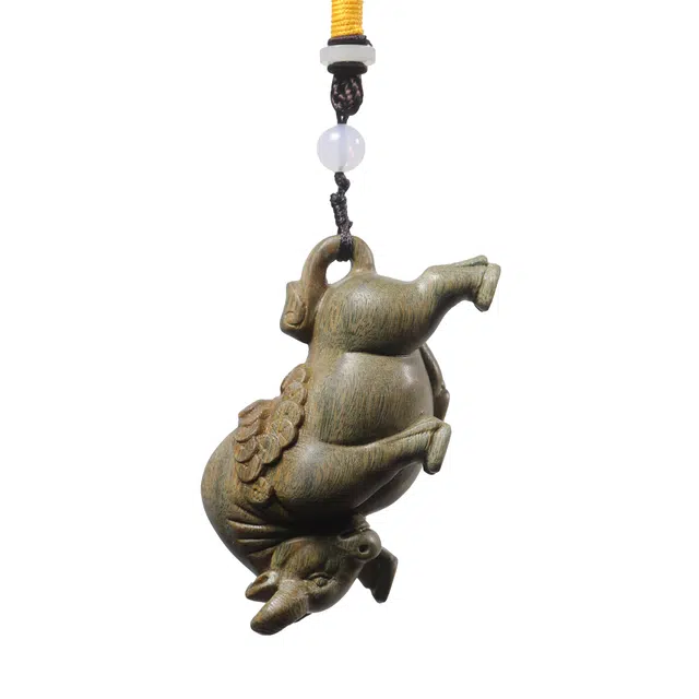 灵晔 新中式国潮复古文艺风轻奢 随身携带盘玩文玩【牛转乾坤】招财纳福财源广进万事如意#好运 檀木 把件 男女同款情侣款