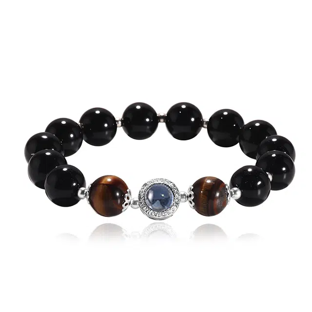 【洞彻迷障 I 前程似锦】 永恒旋律 步步高升 平步青云 新中式国风小众设计高级感转运 精致时尚大气轻奢日常百搭好运 黑曜石 手串 男款