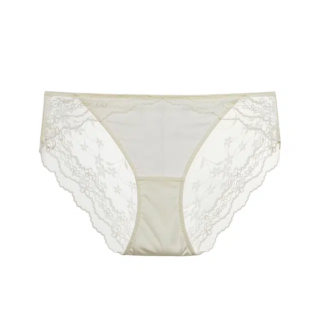 弗利少女 法式蕾丝三角裤薄款透气纯棉裆部不夹臀性感低腰内裤 女款