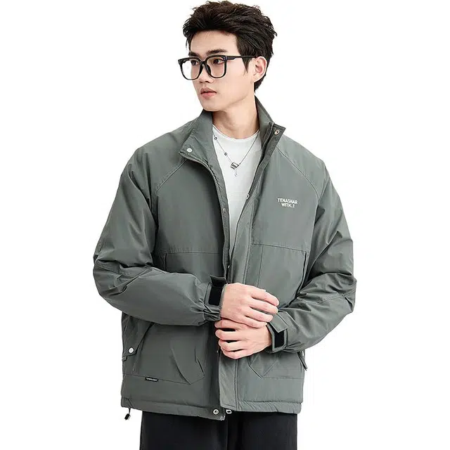 三福 立领棉衣修身长袖棉服 男款