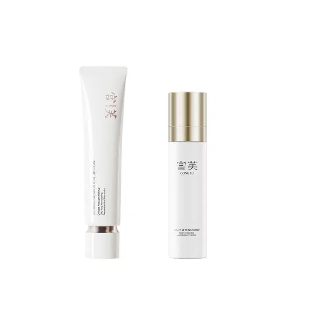 宫芙 轻透隔离素颜霜 控油自然持久保湿提亮肤色滋润 水润亮面定妆喷雾