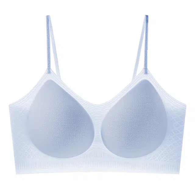 戴维诗 粉底液隐形内衣女夏季超薄款无痕凉感美背背心小胸聚拢细肩带文胸 女款