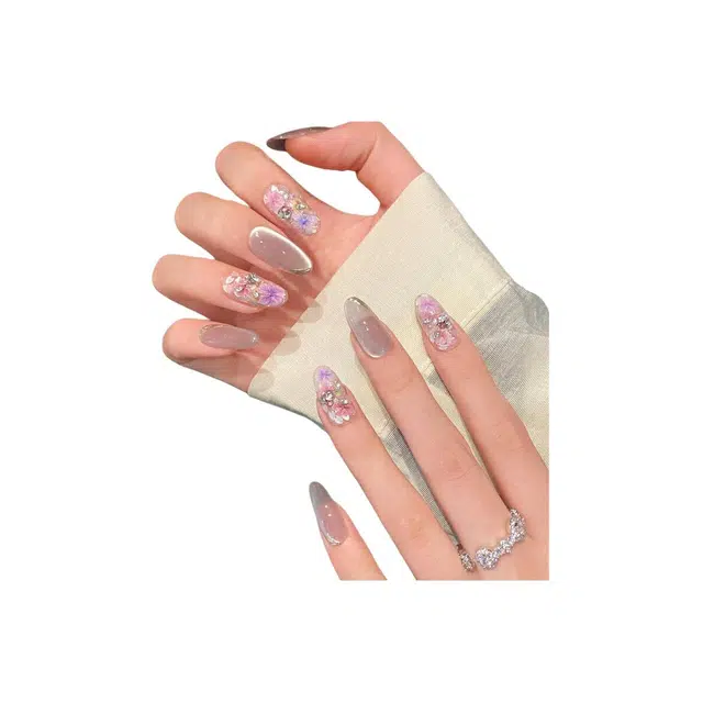 凡泽 花漾情话干花玻璃珠  穿戴甲 椭圆温柔跳色 纯欲