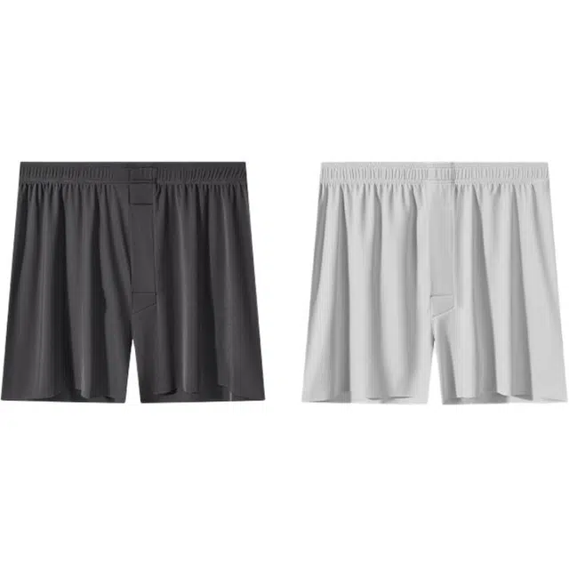 欧迪芬 透气冰丝简约中腰平角短裤 男款 组合装