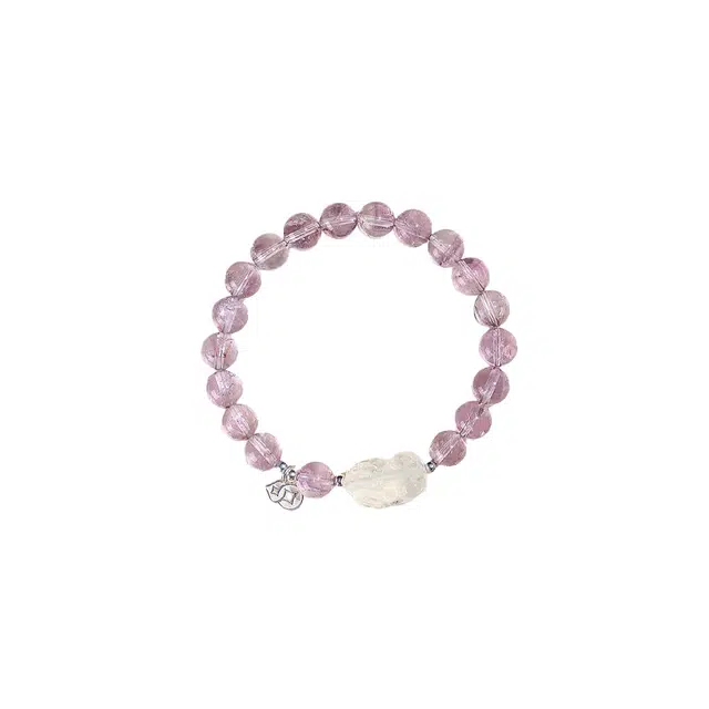 大唐国鼎 前程似锦 貔貅新中式 复古小众设计 紫水晶 手串 男女同款情侣款