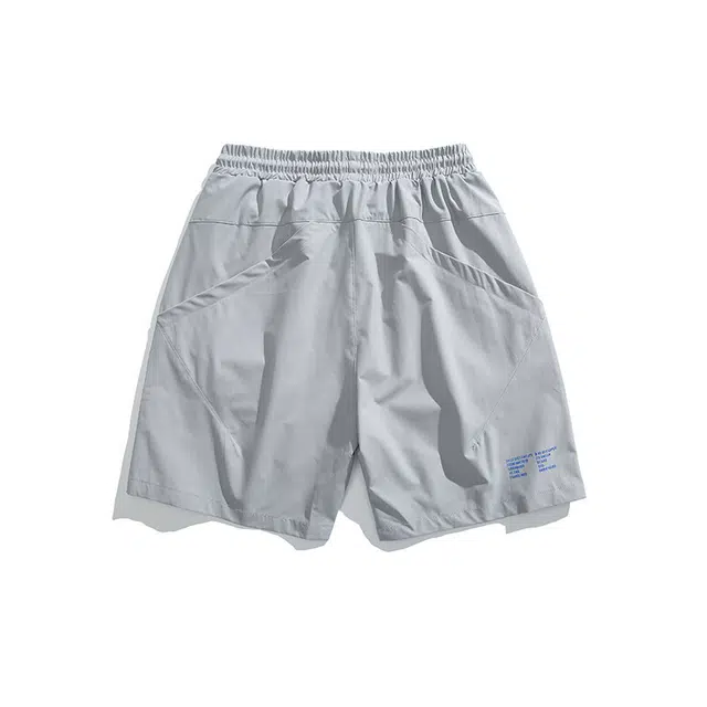 拓菲 夏季潮牌复古抽绳松紧运动五分裤男宽松百搭阔腿休闲短裤 男女同款