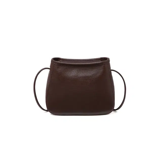 纳兰杜 包包女复古时尚通勤高级感洋气百搭简约休闲 牛皮拼合成革 单肩包斜挎包 迷你 女款 植鞣咖色/植鞣浅草黄