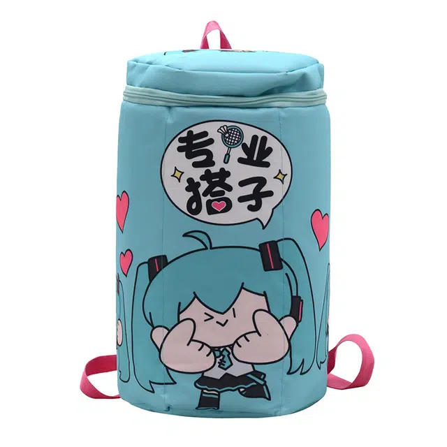 笛贝嘉 动漫卡通减龄高颜值设计感 尼龙 双肩包 男女同款情侣款 蓝色