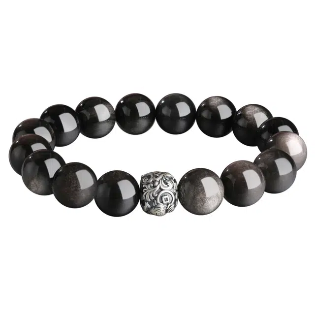 老凤祥 连年有鲤 国潮招财纳福 财运滚滚 事业有成 新中式国潮复古转运串珠 男友父亲的爱 #好运天然 黑曜石 手串 男女同款情侣款