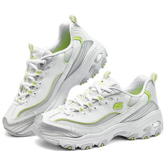 Skechers D'Lites White Silver