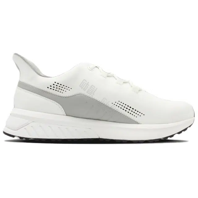 五环 牛皮革 商务健走系列 舒适百搭 防滑耐磨透气支撑回弹 低帮 生活休闲鞋 男款 白色 足弓支撑