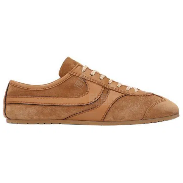 Dries Van Noten Suede Low Lace-Up Sneakers Brown