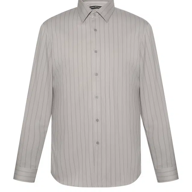 利郎 时尚都市条纹质感简约百搭尖领极简风长袖衬衫 男款