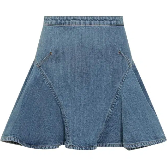 纪梵希 纯色中腰短款休闲短裙 女款 蓝色