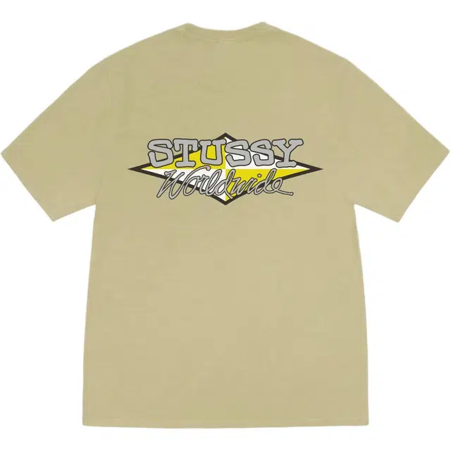 Stussy SS25 WORLDWIDE DIAMOND TEE PIGMENT DYED logoT