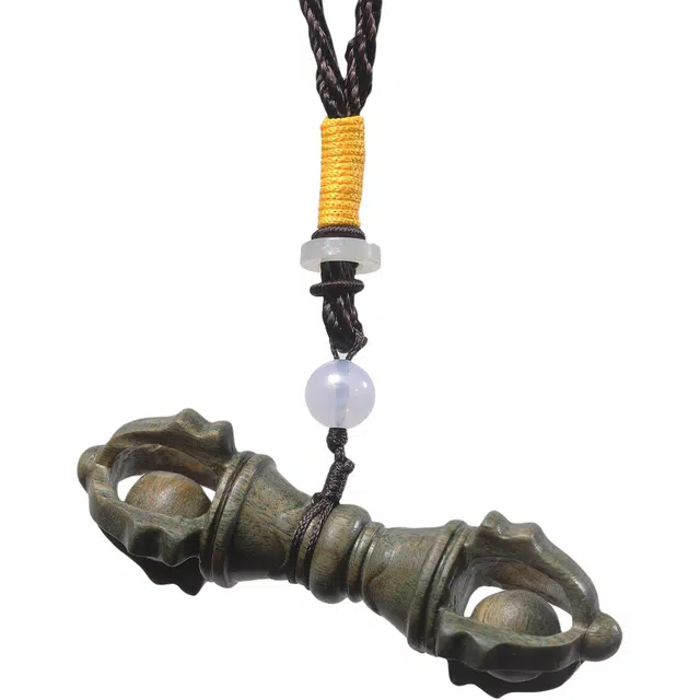 物㯖 新中式国潮复古文艺风轻奢高级随身携带茶宠盘玩文玩【金刚杵】招财纳福财源广进万事如意 #好运 绿檀 把件 男女同款情侣款