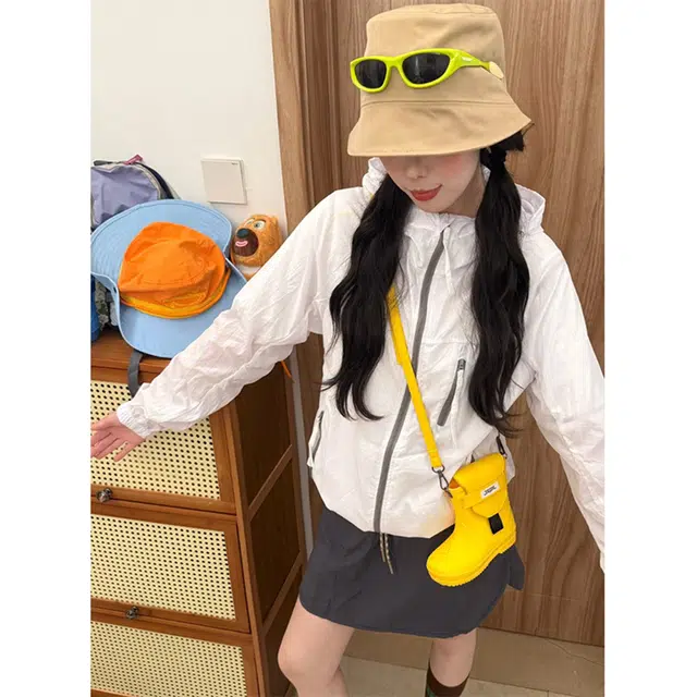 徐百货 多巴胺薄款速干透气百搭户外骑行防晒服 男女同款