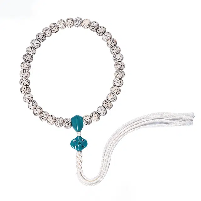 絮物 国潮新中式海南籽单圈手持流苏款古风念珠文玩百福具臻如意上岸佛珠盘玩#好运 星月菩提 手串 男女同款情侣款