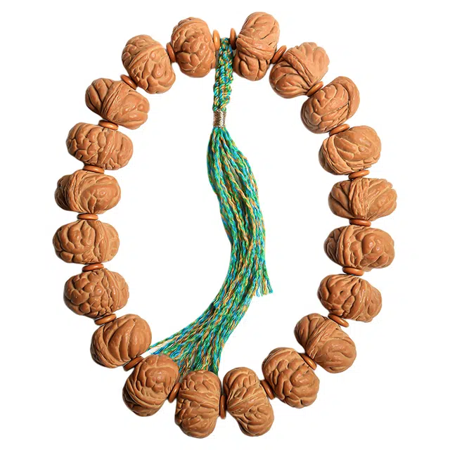 【福运招财】 月印百川 霸王龙独特设计念珠手把件 盘玩古风佛珠手持 诸事顺遂平安喜乐好事发生手饰 文玩核桃 核桃类手串 男女同款情侣款