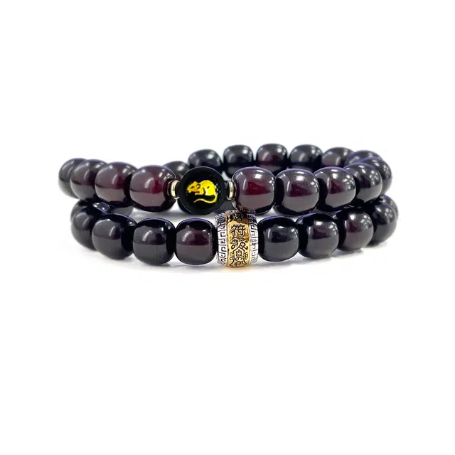 琉堇 十二生肖转运顺利 好运吉祥岁岁平安 高油高密色泽醇厚溏心老料佛珠#好运 菩提根 手串 男女同款情侣款