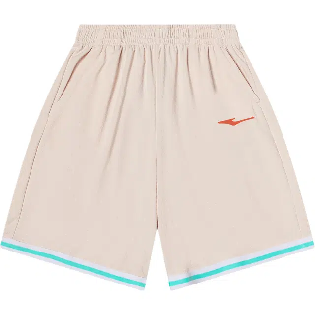 青少年 鸿星尔克儿童针织运动裤 时尚休闲透气松紧腰五分